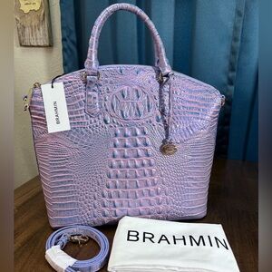 Brahmin NWT Lrg. Duxbury - Frosted Lilac - Pearlescent - FRONT EYE - Retired